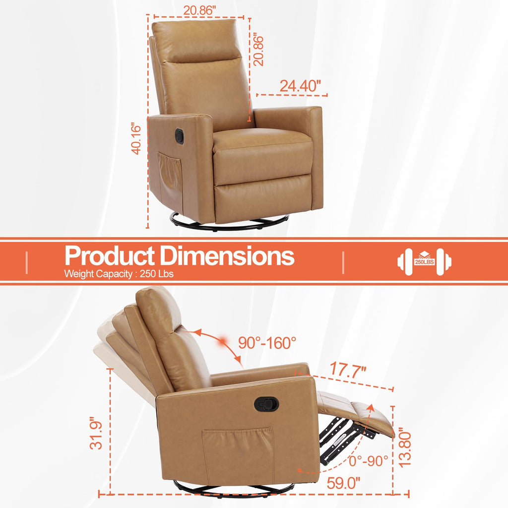 360 Swivel Rocker Recliner Chair G6366