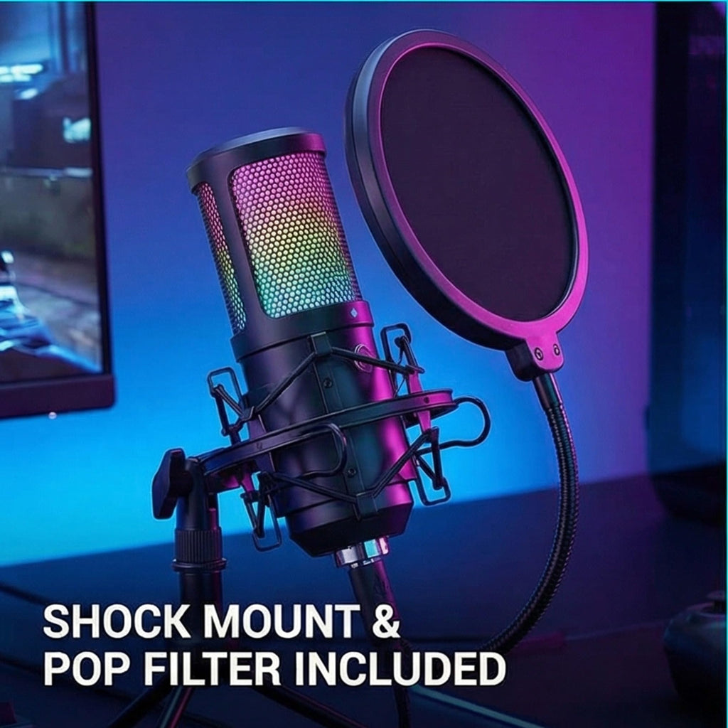 USB Condenser Gaming Mic with Shock Mount B510