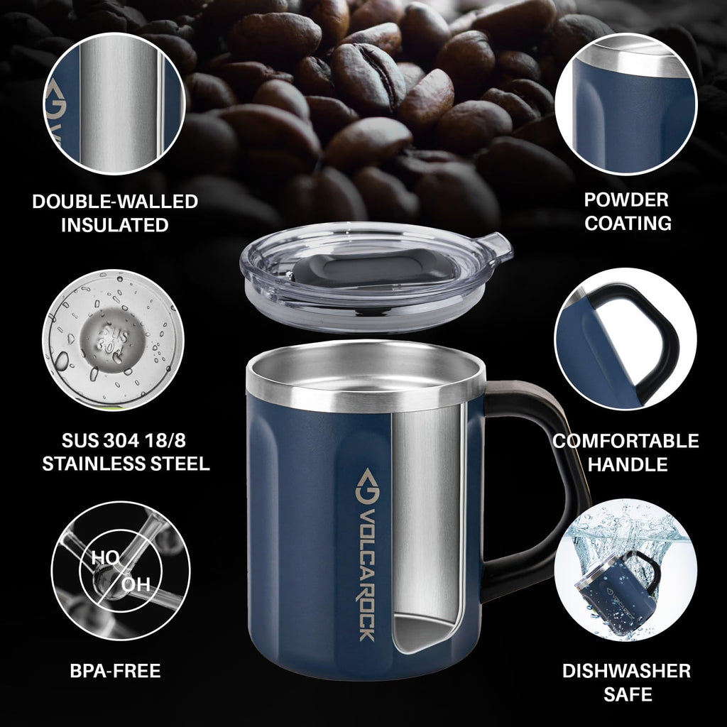 16 oz Stainless Steel Insulated Travel Mug Tumbler L40577