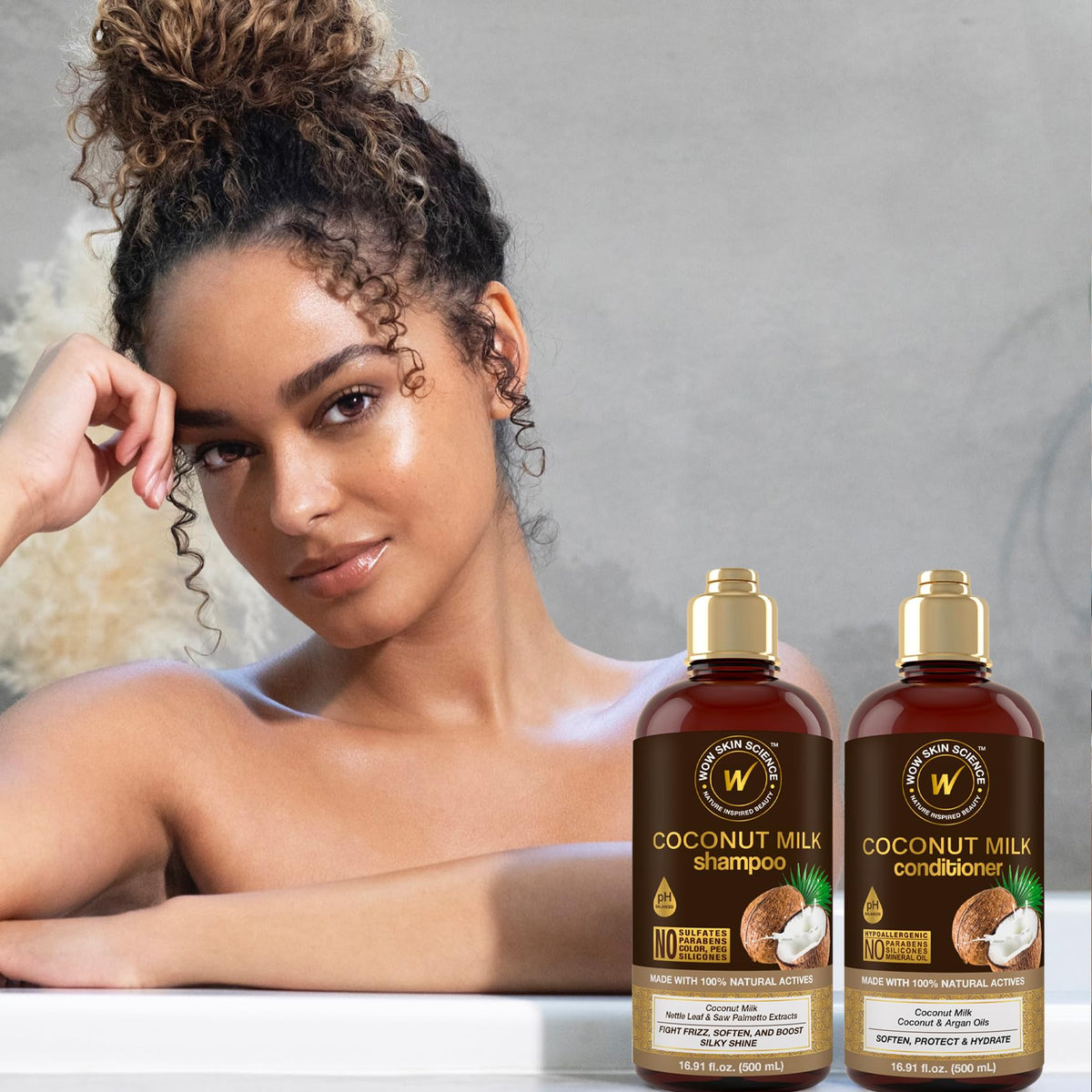Coconut Milk Shampoo and Conditioner Set Paraben Sulfate Free Y613