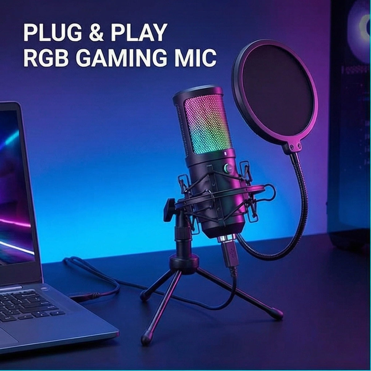 USB Condenser Gaming Mic with Shock Mount B510