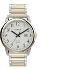 Men's 40mm Watch Two-Tone Expansion Band White Dial N5047