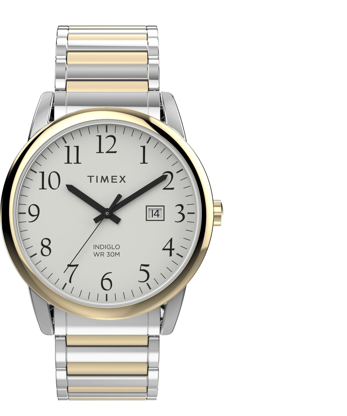 Men's 40mm Watch Two-Tone Expansion Band White Dial N5047