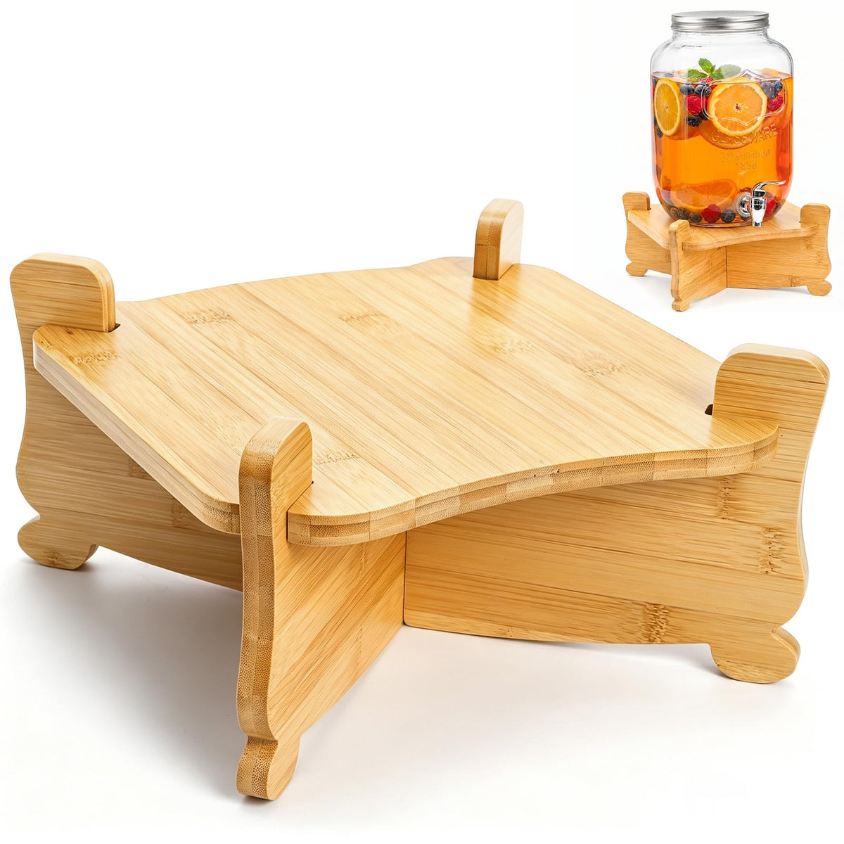 Bamboo Drink Dispenser Stand T6194