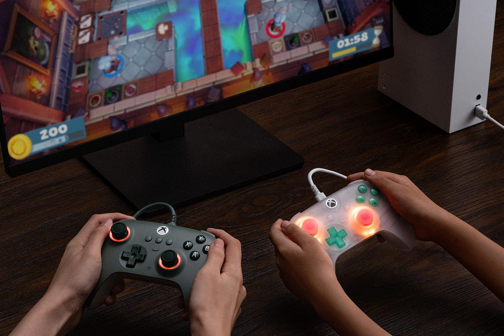 Wired Controller with RGB Lighting, Hall Effect Joysticks and Triggers, Translucent Pink S220559