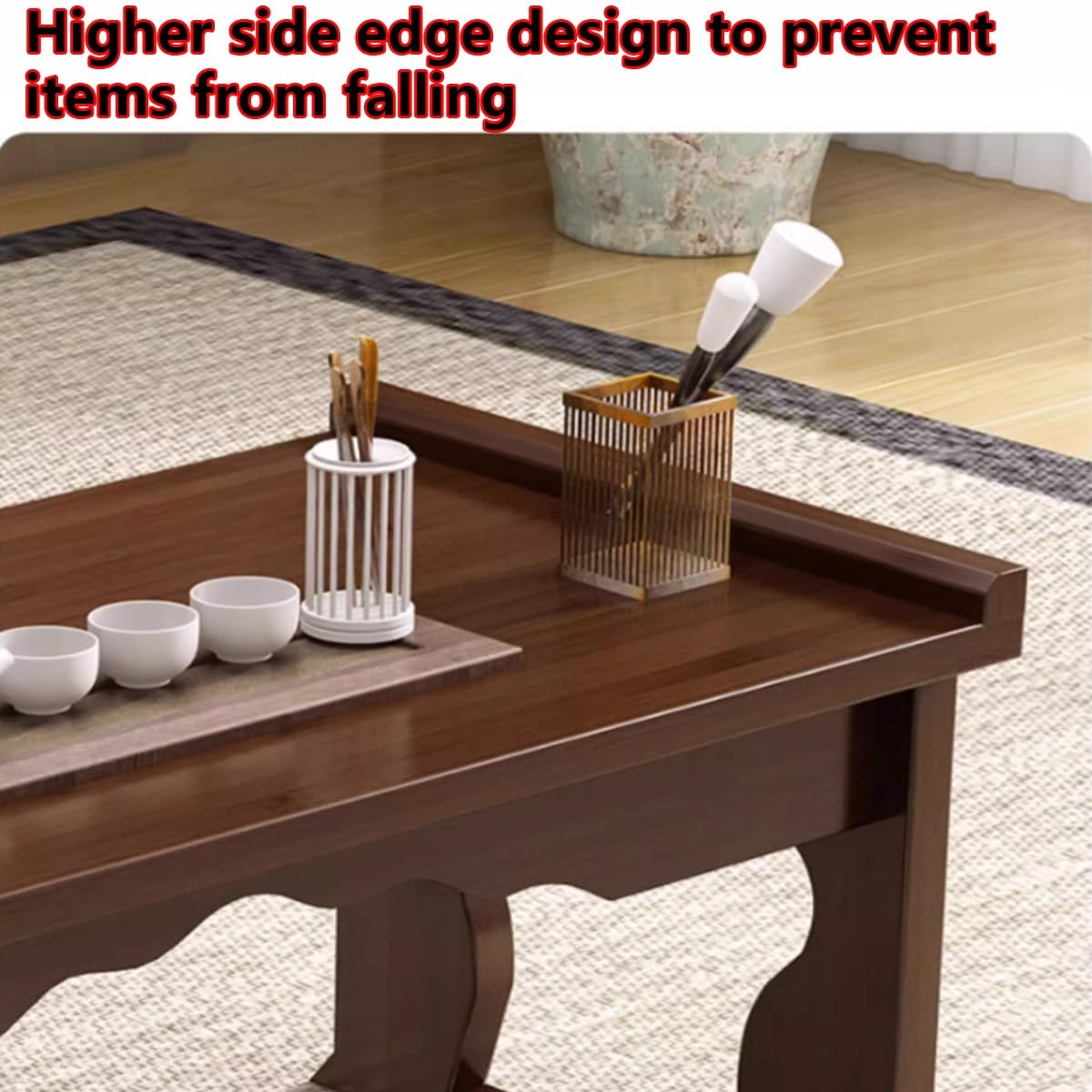 Foldable Bamboo Coffee Table with Storage P920
