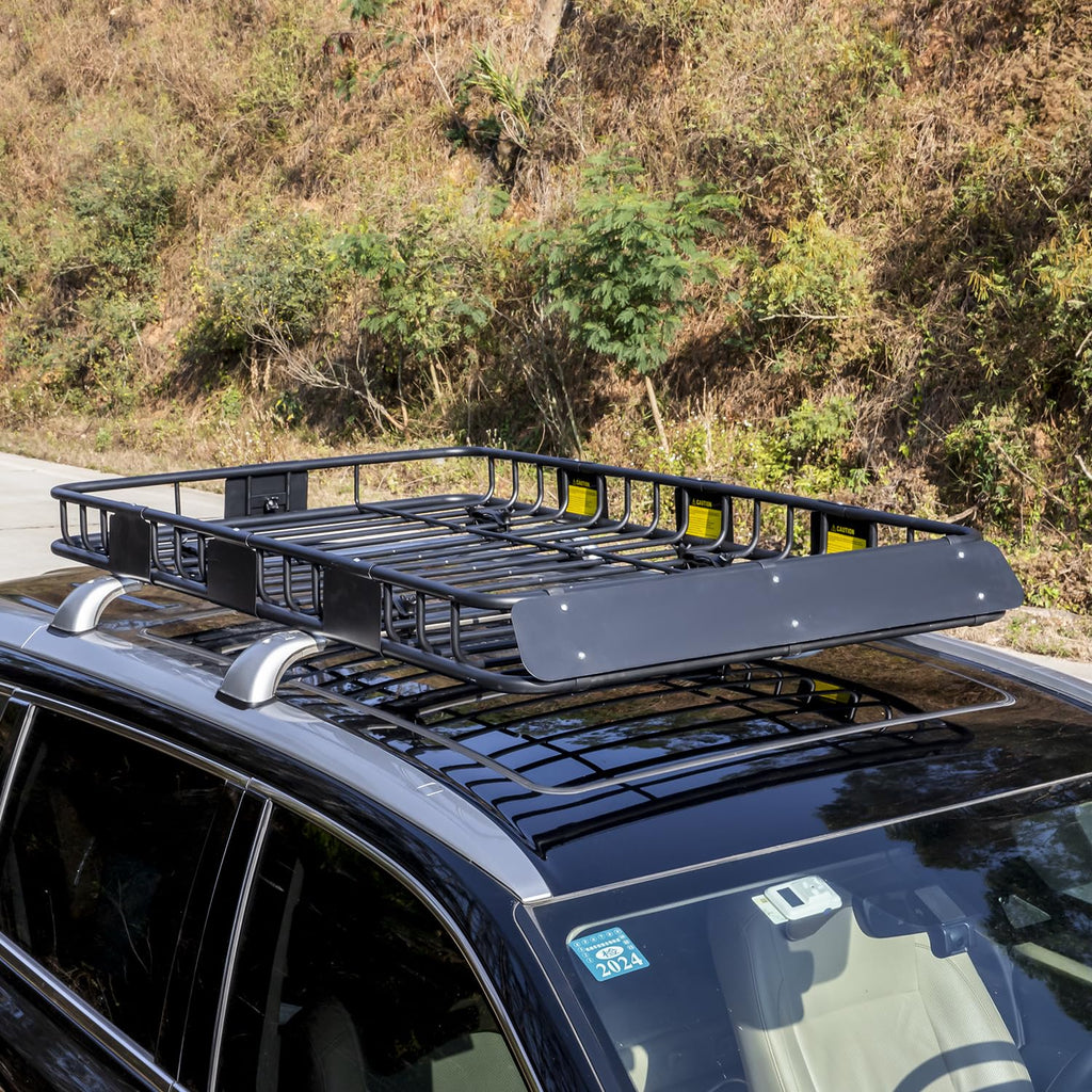 64" x 39" x 5" 200lb Heavy Duty Roof Rack Carrier Basket with Waterproof Bag J742675