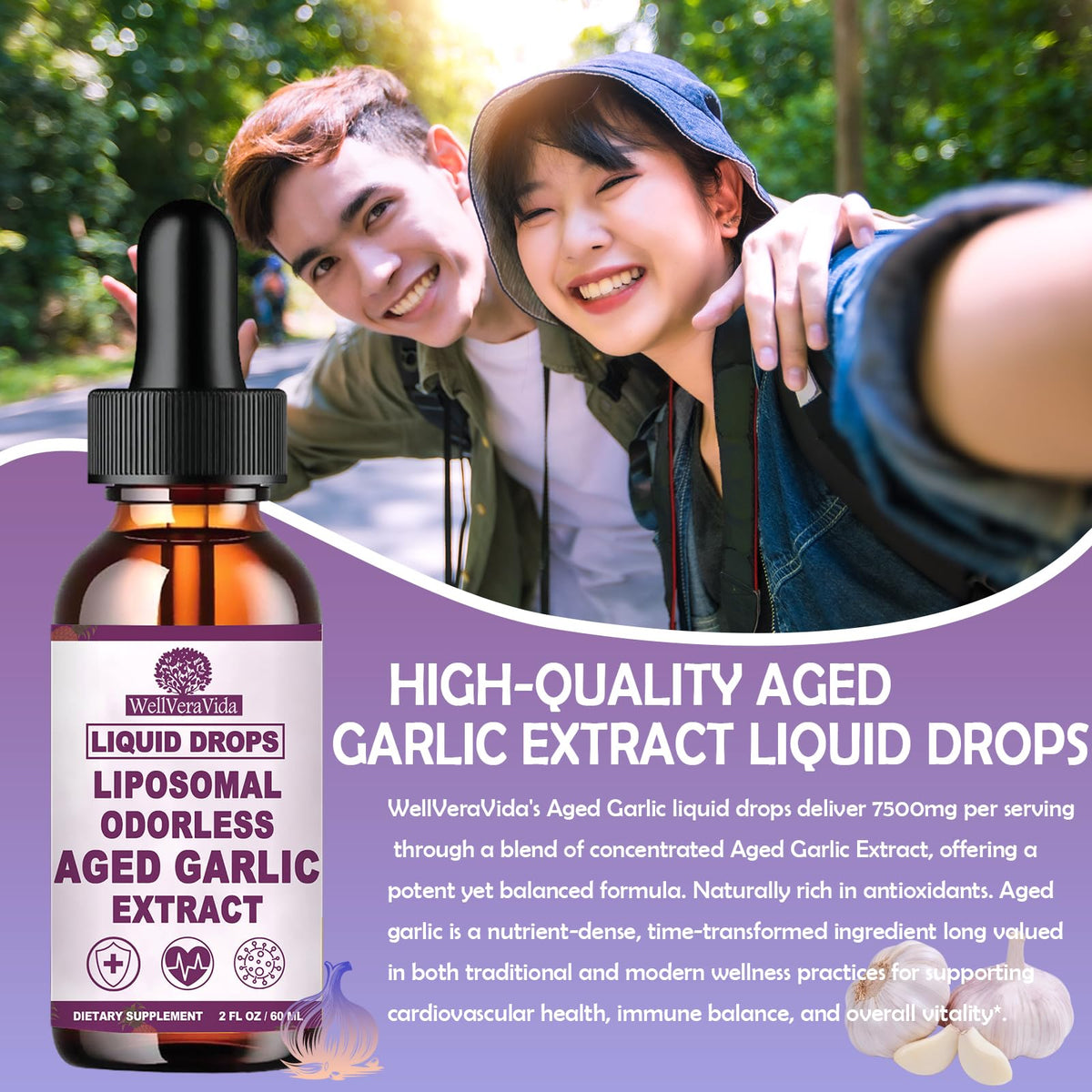 Organic Odorless Garlic Extract Liquid Drops 500mg F21962