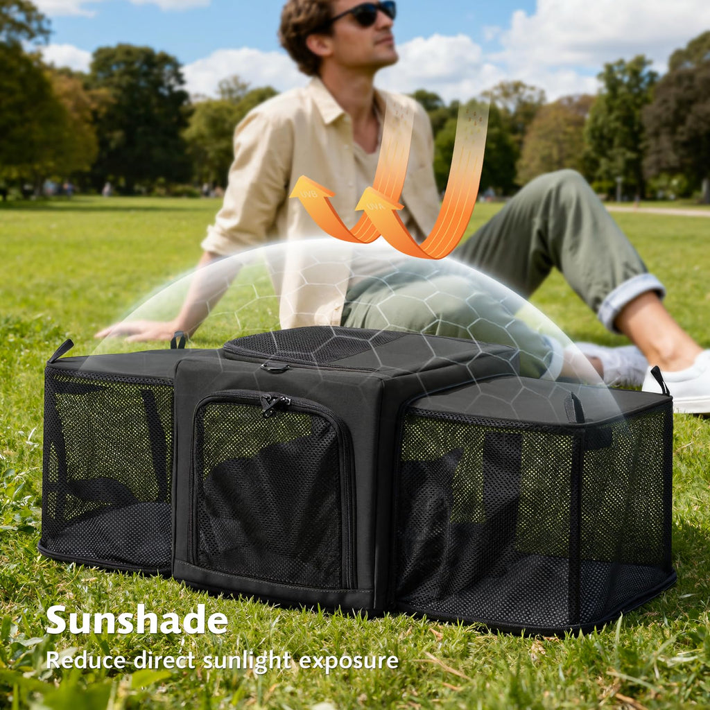 Expandable Dark Gray Cat Carrier T4862