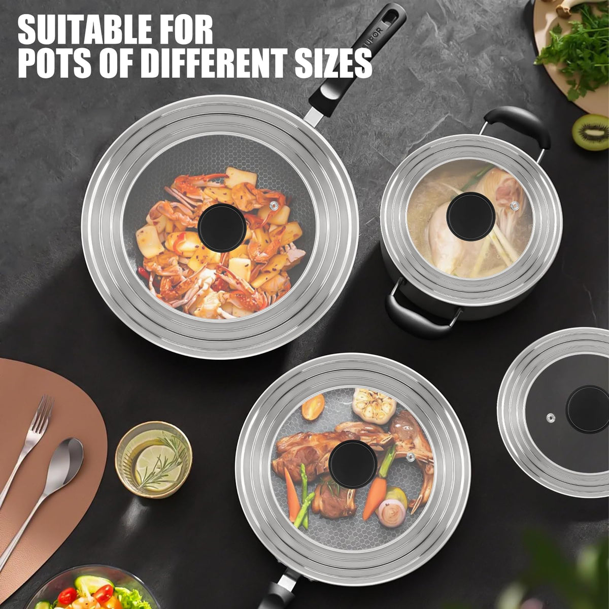 Universal Pan Lid for 11, 12 & 13 Inch Cookware L4722