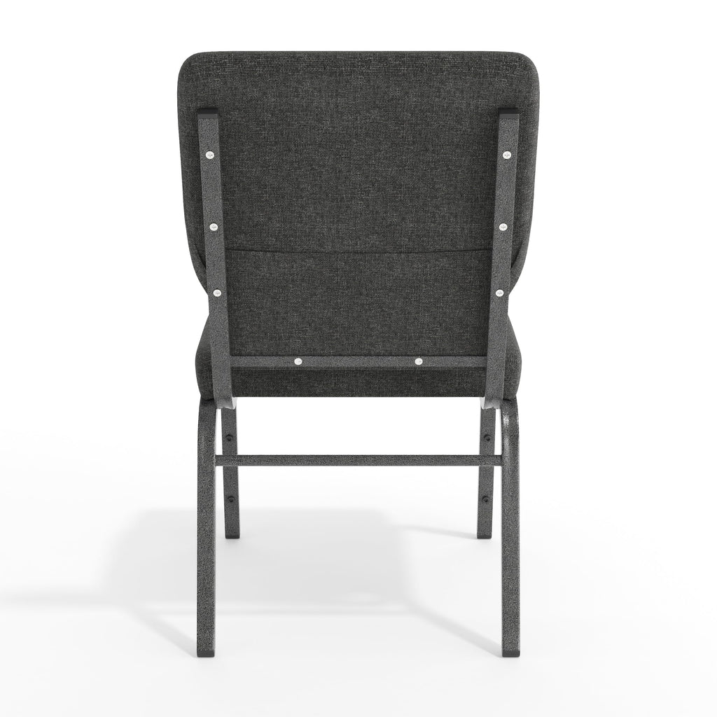Dark Gray Fabric Stacking Church Chair 4 Pack D566014