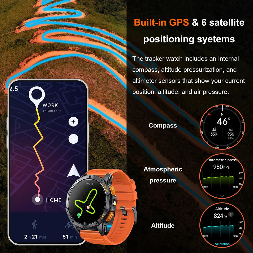 Military Smart Watch with GPS K553016