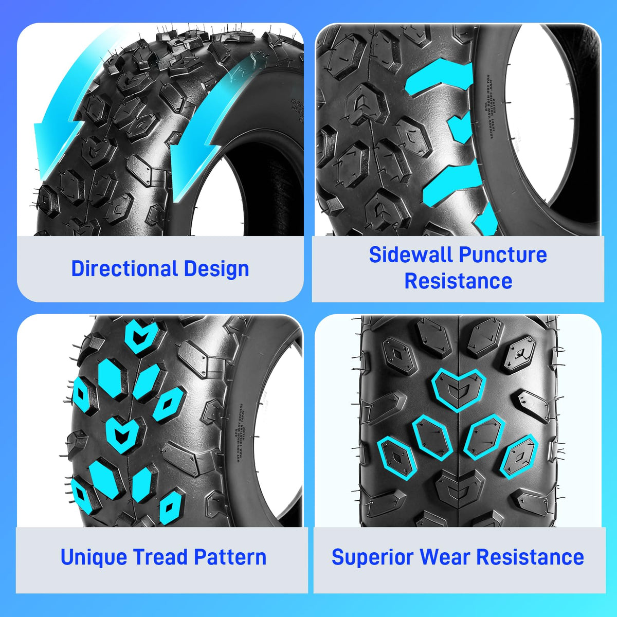 Set of 2 19x7-8 ATV/UTV Tires O873302