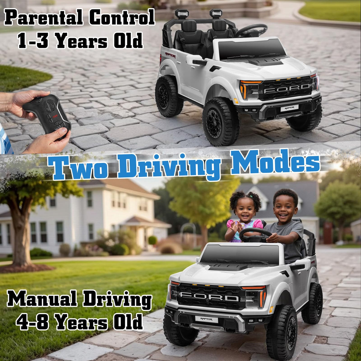 White 24V 2 Seater Ride On Truck X740643