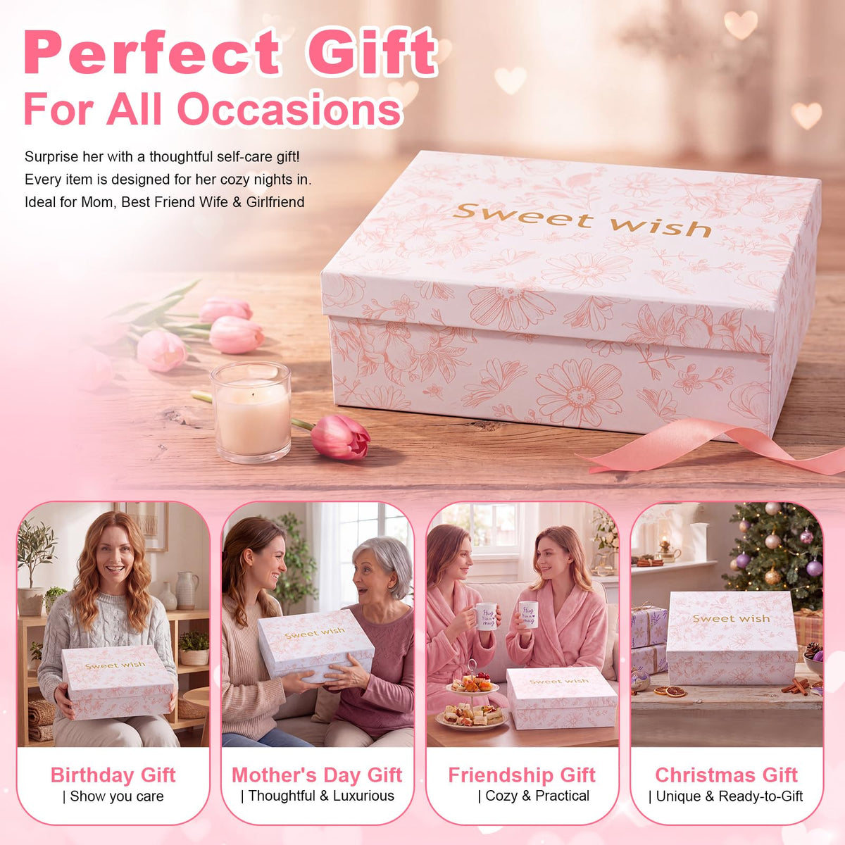 11 Pcs Pink Spa Gift Basket T14033
