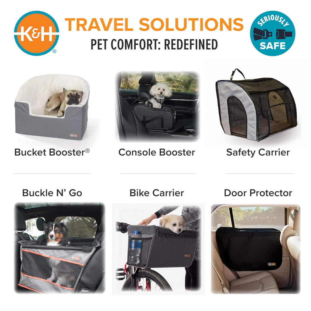 Dog Car Seat, Medium, Gray/Black Y847884