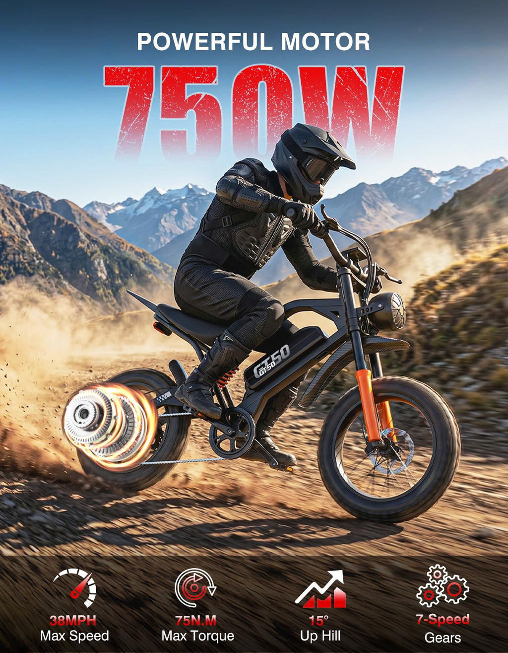 5500W Electric Dirt Bike with 48V 30AH Battery X9098