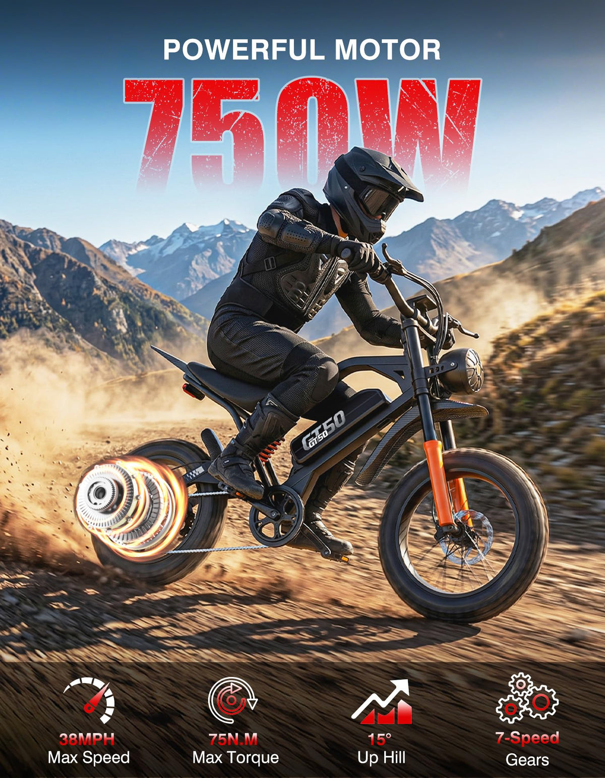 5500W Electric Dirt Bike with 48V 30AH Battery X9098
