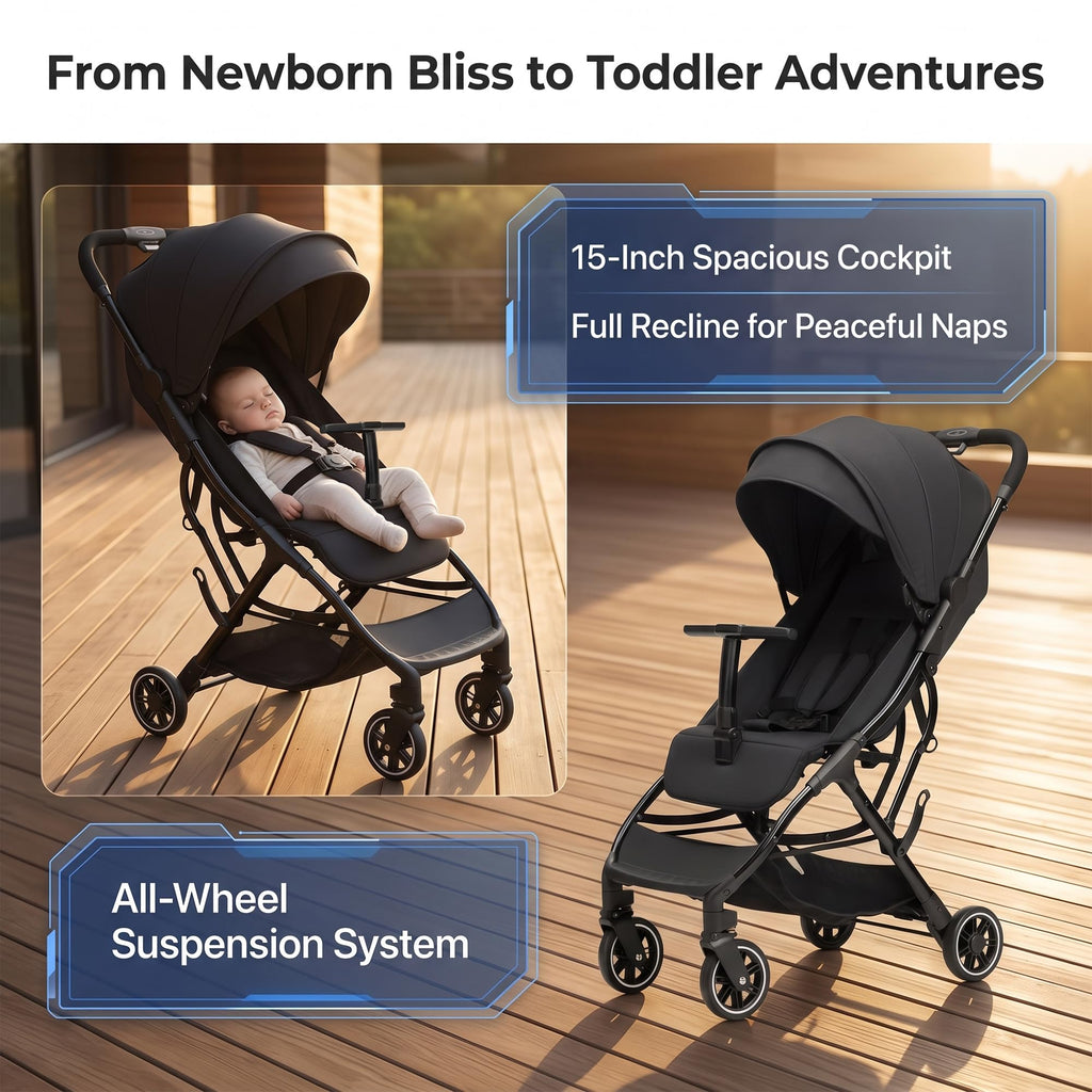 Portable Lightweight Umbrella Stroller with Sun Canopy J329