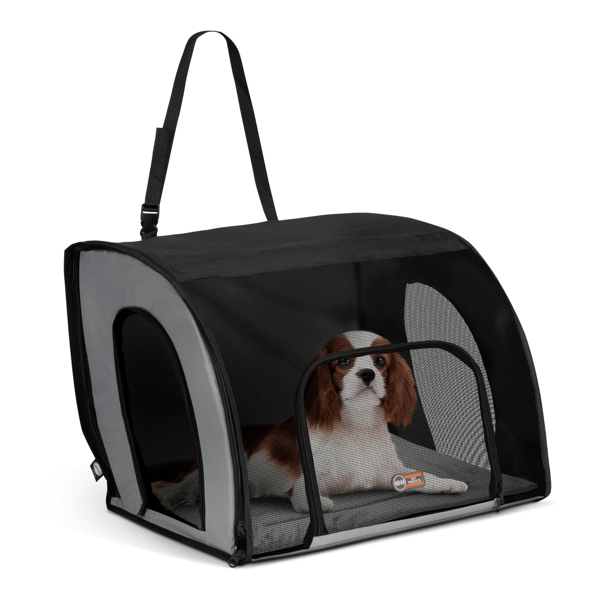 Dog Car Seat, Medium, Gray/Black Y847884