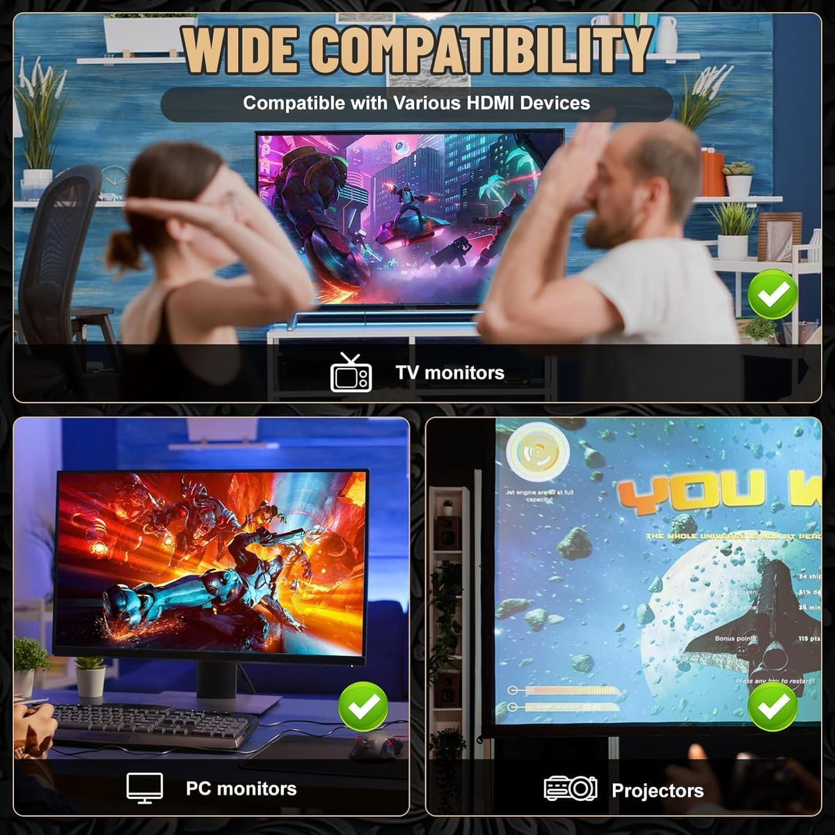 Wireless Plug and Play Retro Game Console with 20000+ Games and Dual 2.4G Wireless Controller R68789