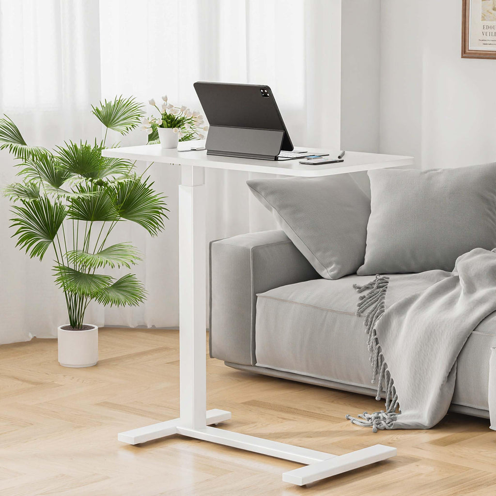 Hospital Over Bed Table with Wheels White W422241
