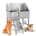38" Stainless Steel Dog Grooming Tub with Stairs Y98099