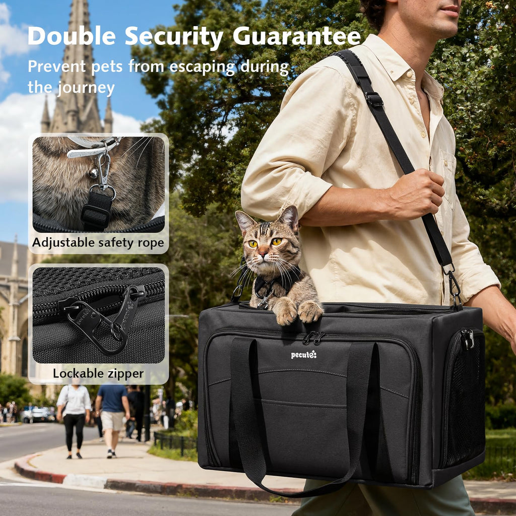 Expandable Dark Gray Cat Carrier T4862
