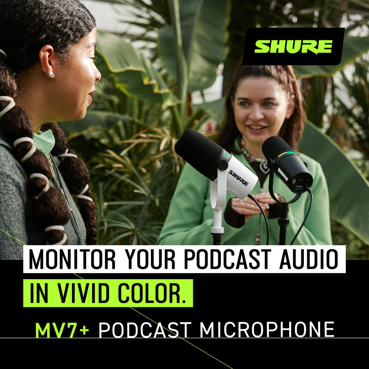 Black USB-C XLR Dynamic Podcast Mic with Stand J5244