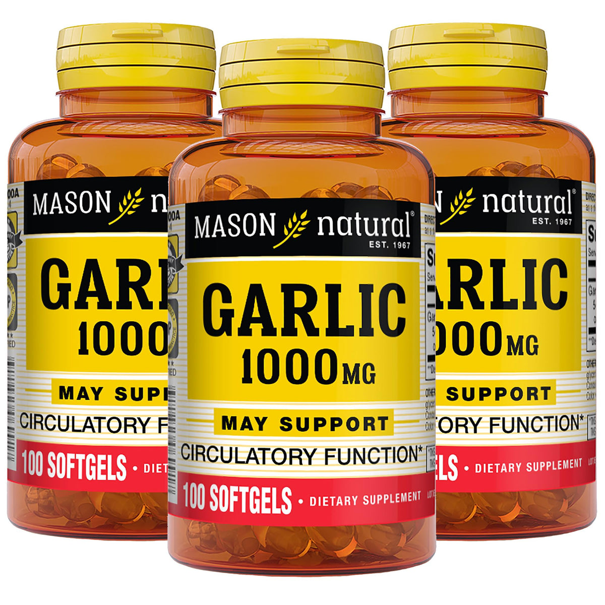 Garlic Oil 300 Day Supply Softgels 3 Pack H6771