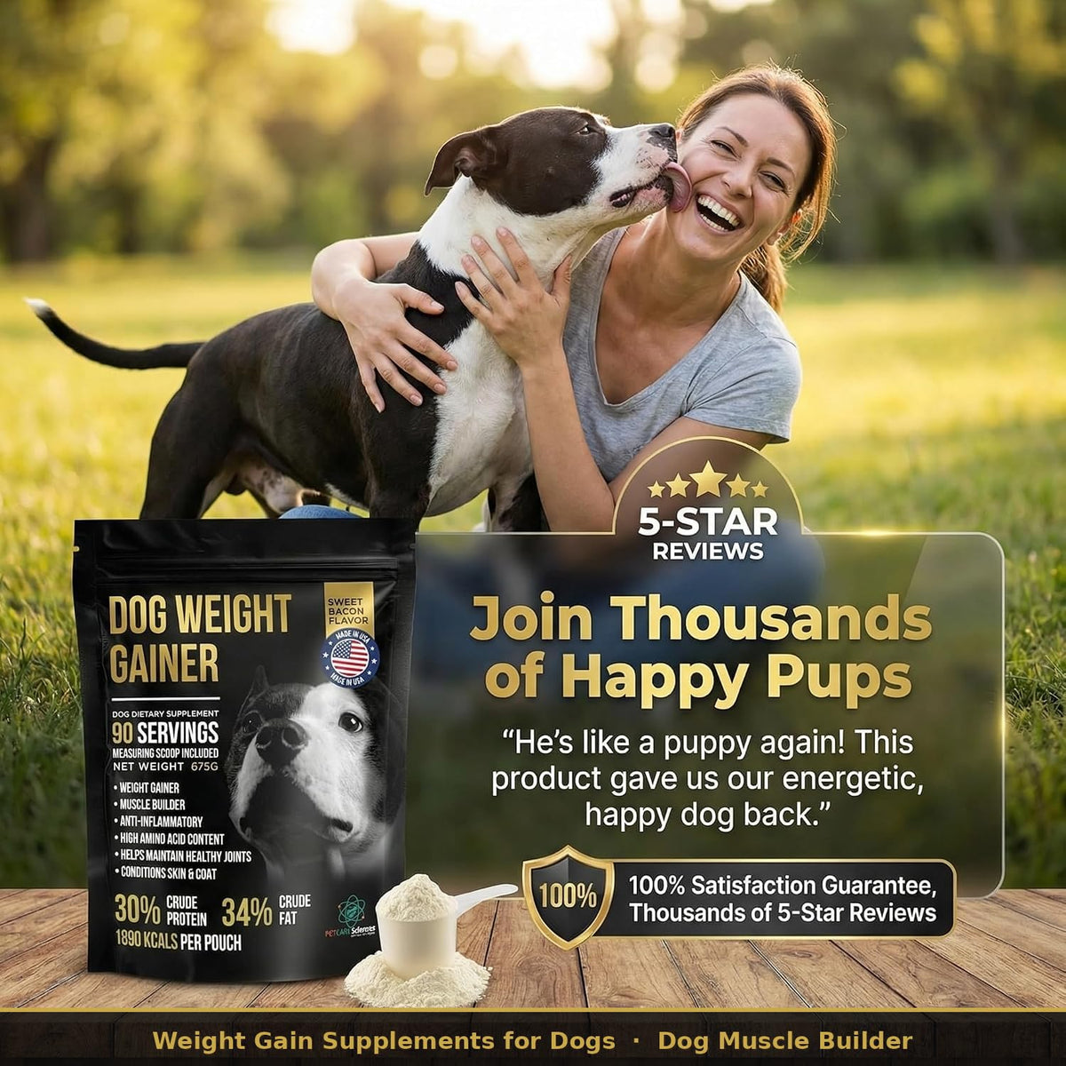 High Calorie Dog Weight Gainer 90 Servings 1.5 lbs K955