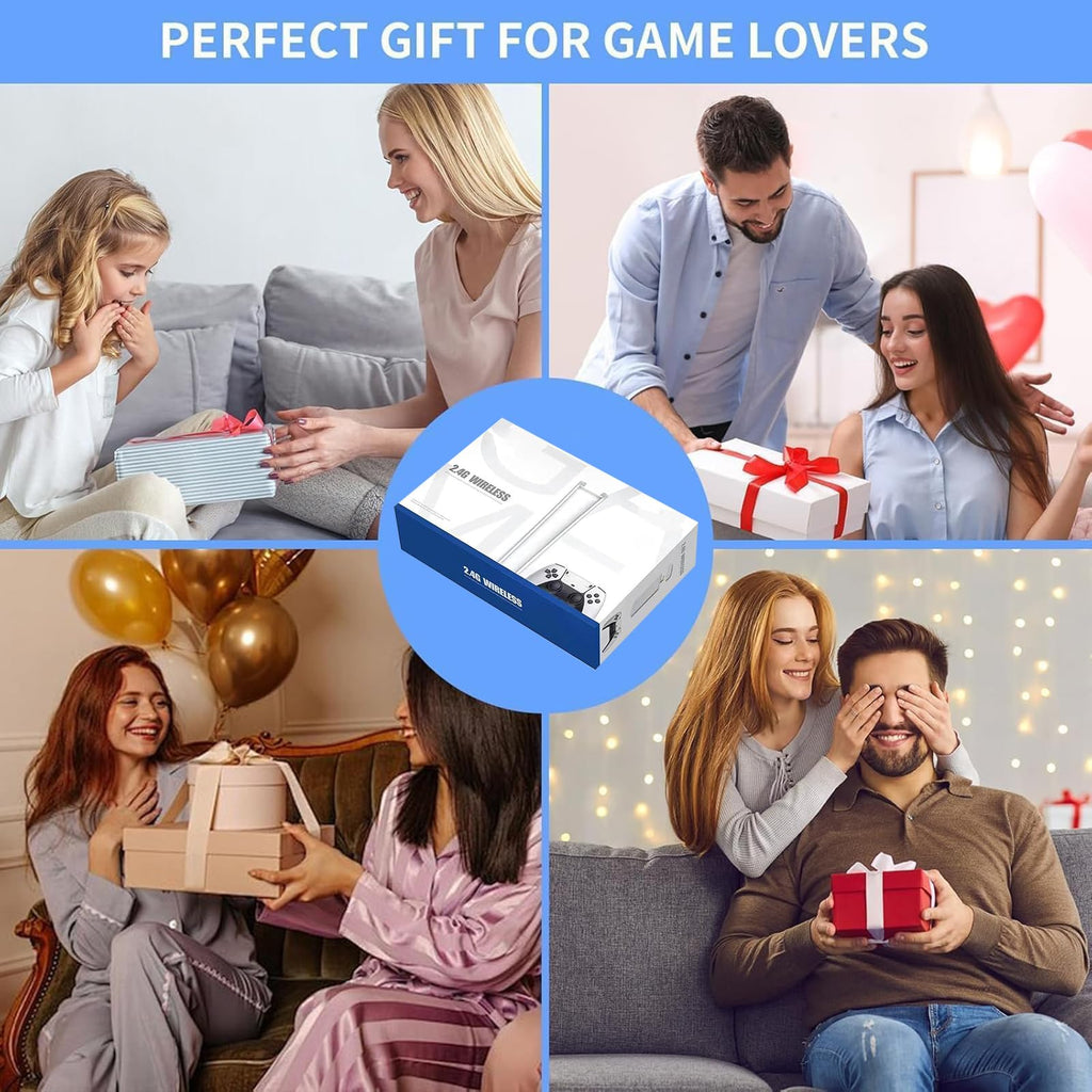 Wireless Plug and Play Retro Game Console with 20000+ Games and Dual 2.4G Wireless Controller R68789