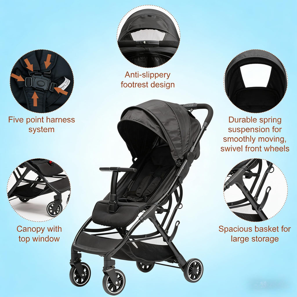 Portable Lightweight Umbrella Stroller with Sun Canopy J329