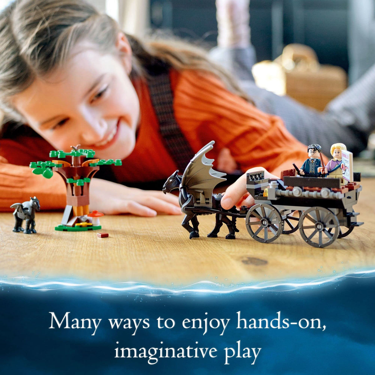 Building Toy Set with 2 Winged Horse Figures and Minifigure Y2525