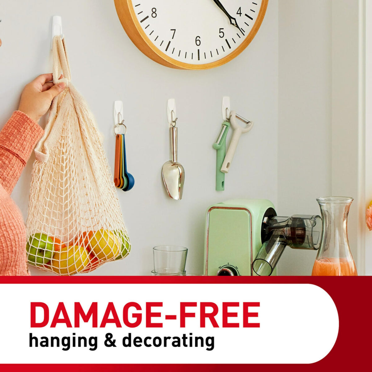 Large Utility Hooks, 7 Hooks, 12 Strips O6443