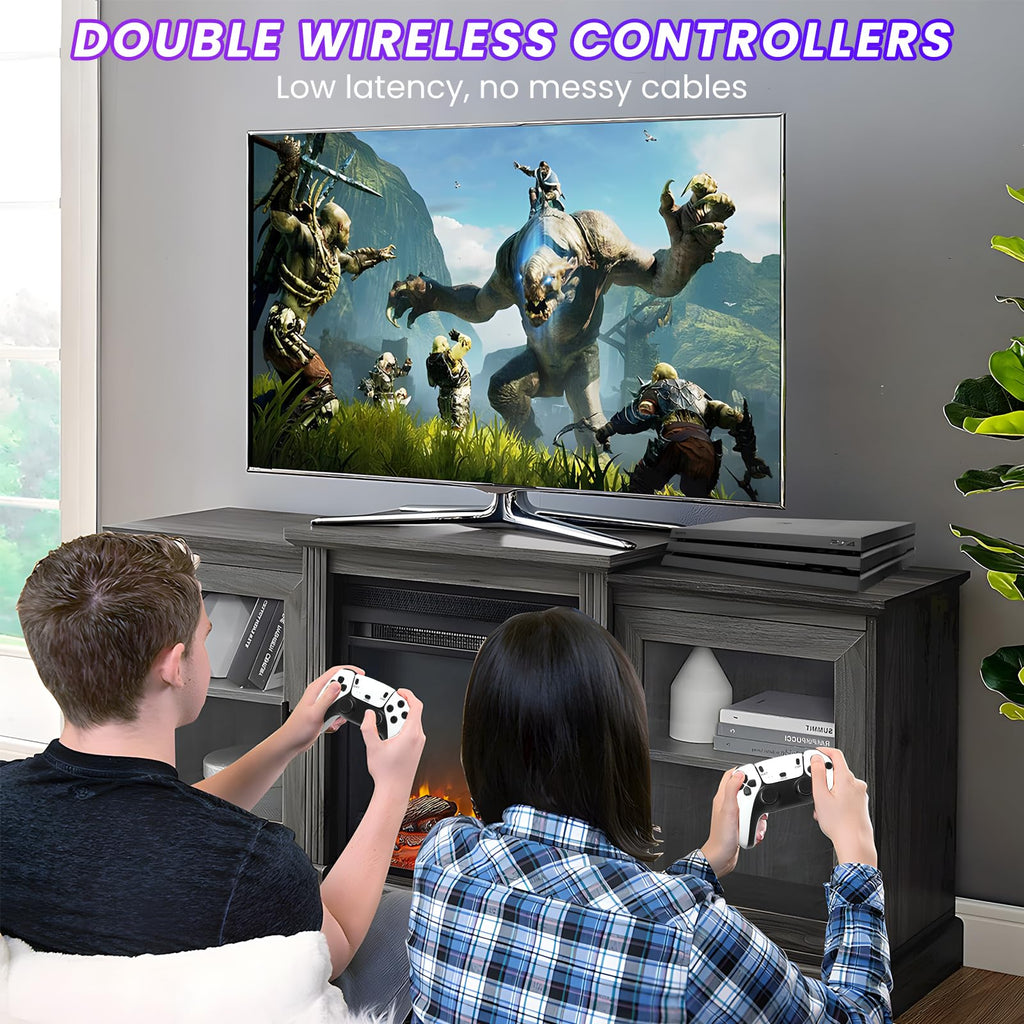 Wireless Plug and Play Retro Game Console with 20000+ Games and Dual 2.4G Wireless Controller R68789