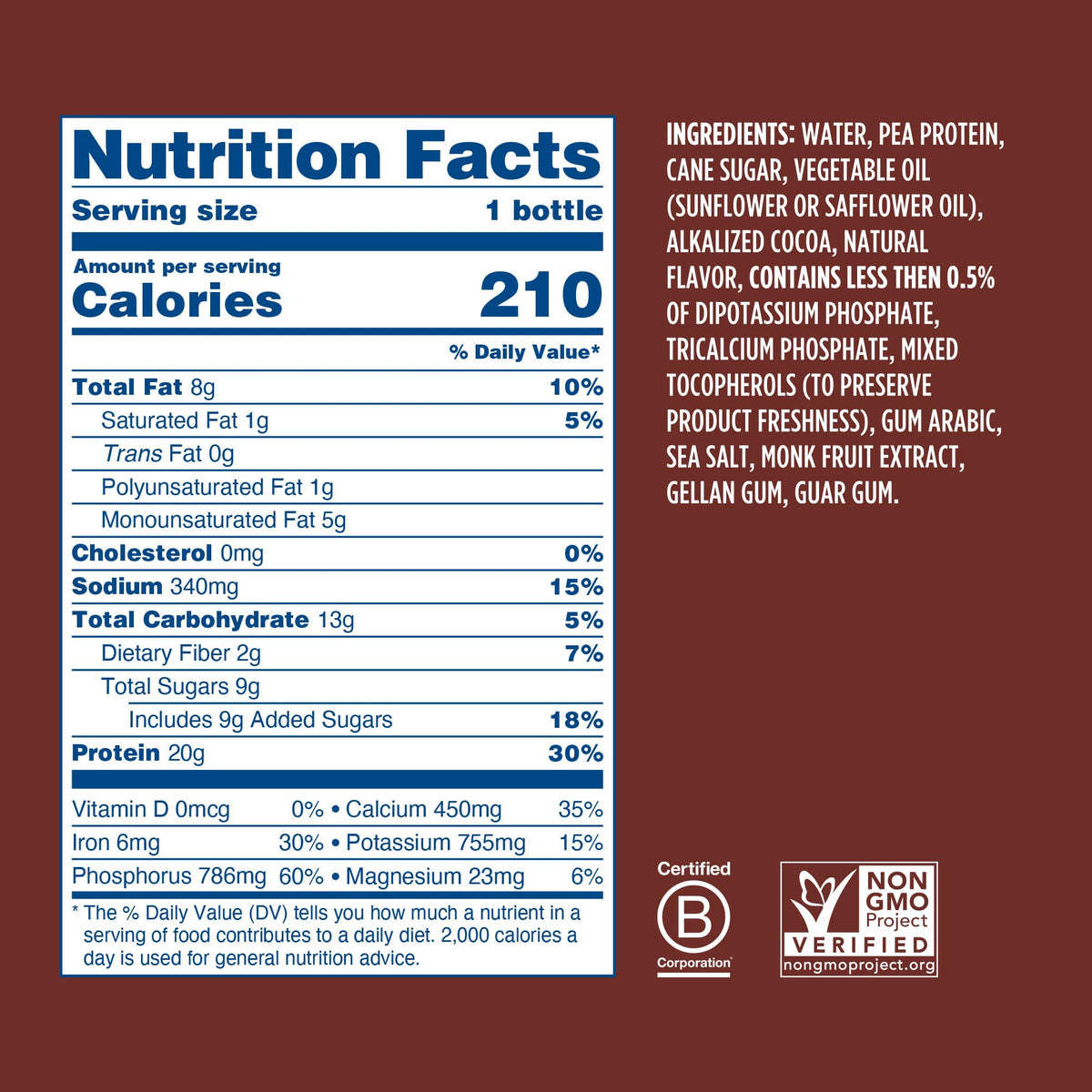 Chocolate Coffee Vegan Protein Shake 24 Pack M833