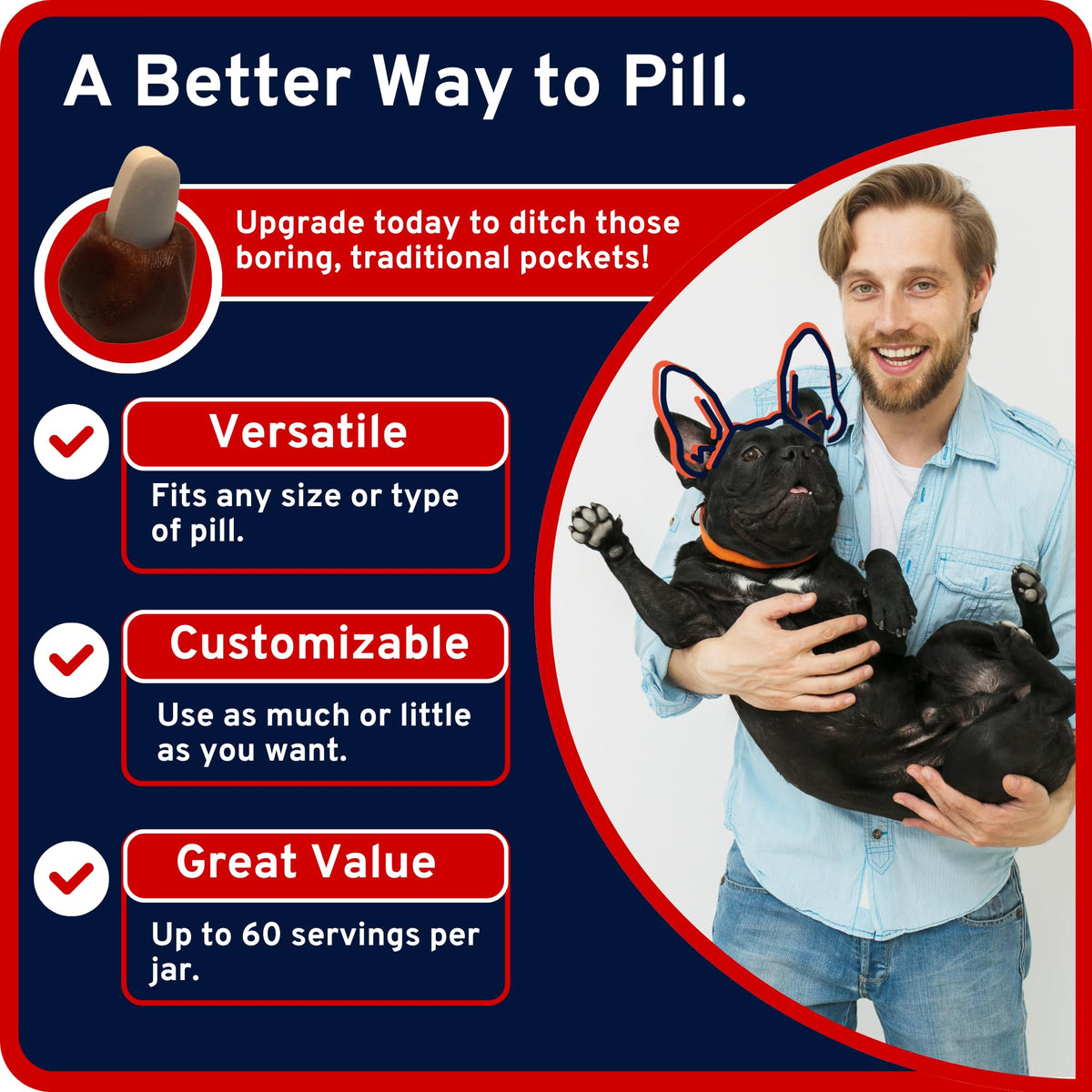 Hypoallergenic Pill Concealing Wrap for Dogs and Cats, 1 Pack T852304