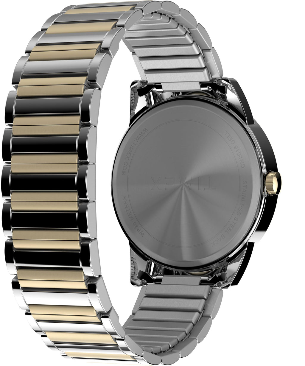 Men's 40mm Watch Two-Tone Expansion Band White Dial N5047