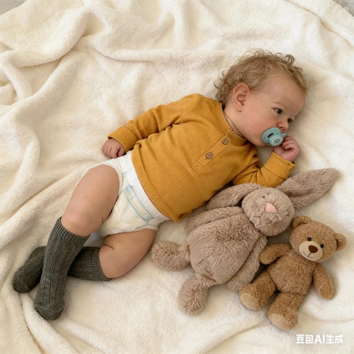 20 inch Vinyl Reborn Baby Doll with Hair J461