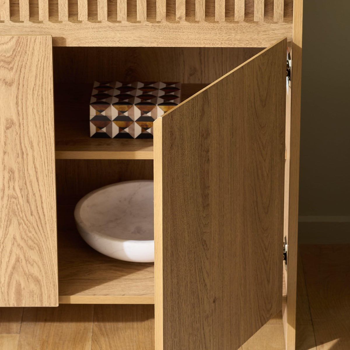 Oak 2-Door Media Stand M11603