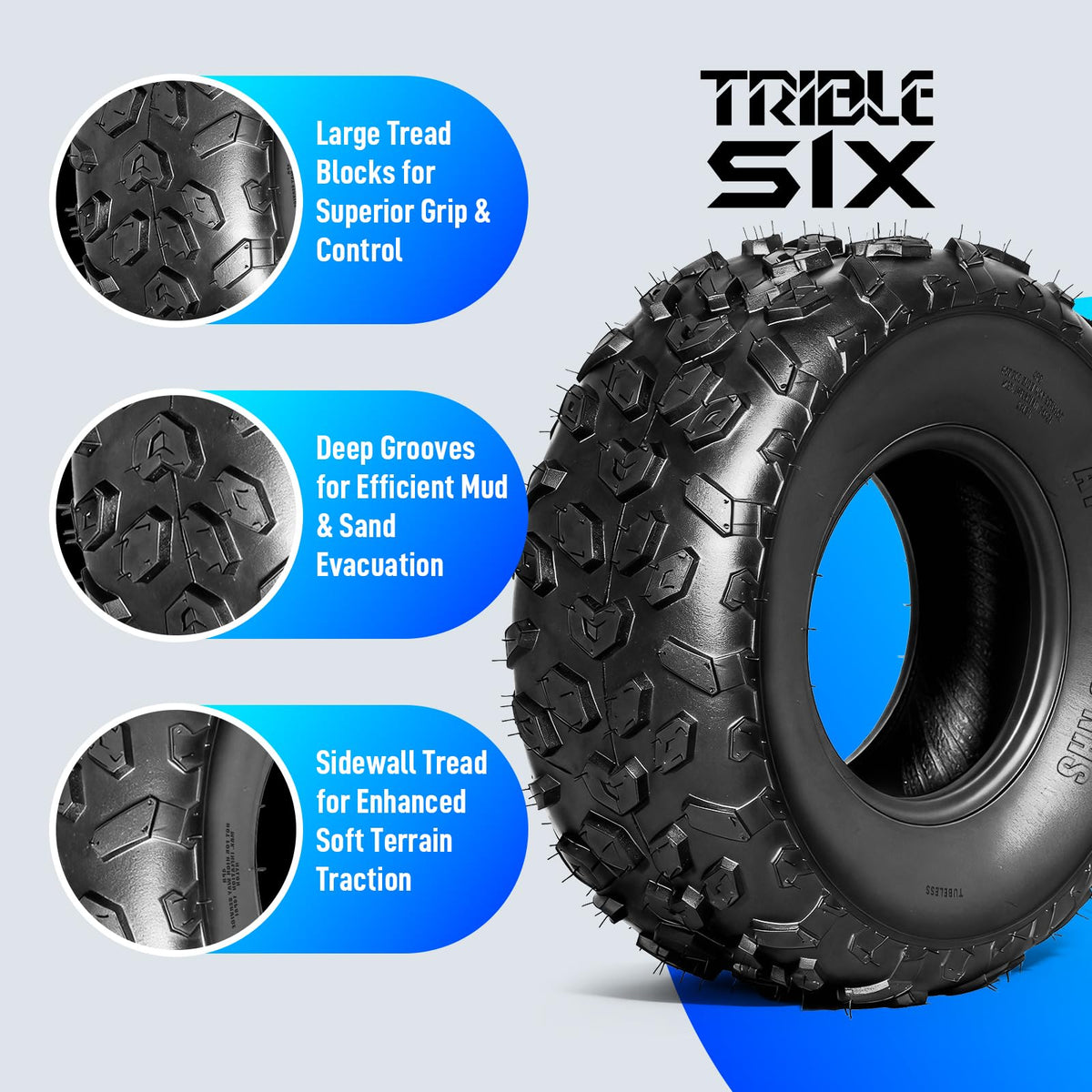 Set of 2 19x7-8 ATV/UTV Tires O873302