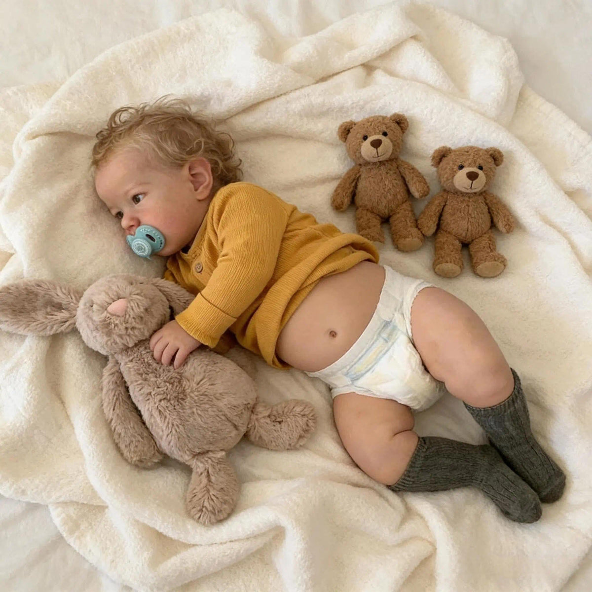 20 inch Vinyl Reborn Baby Doll with Hair J461