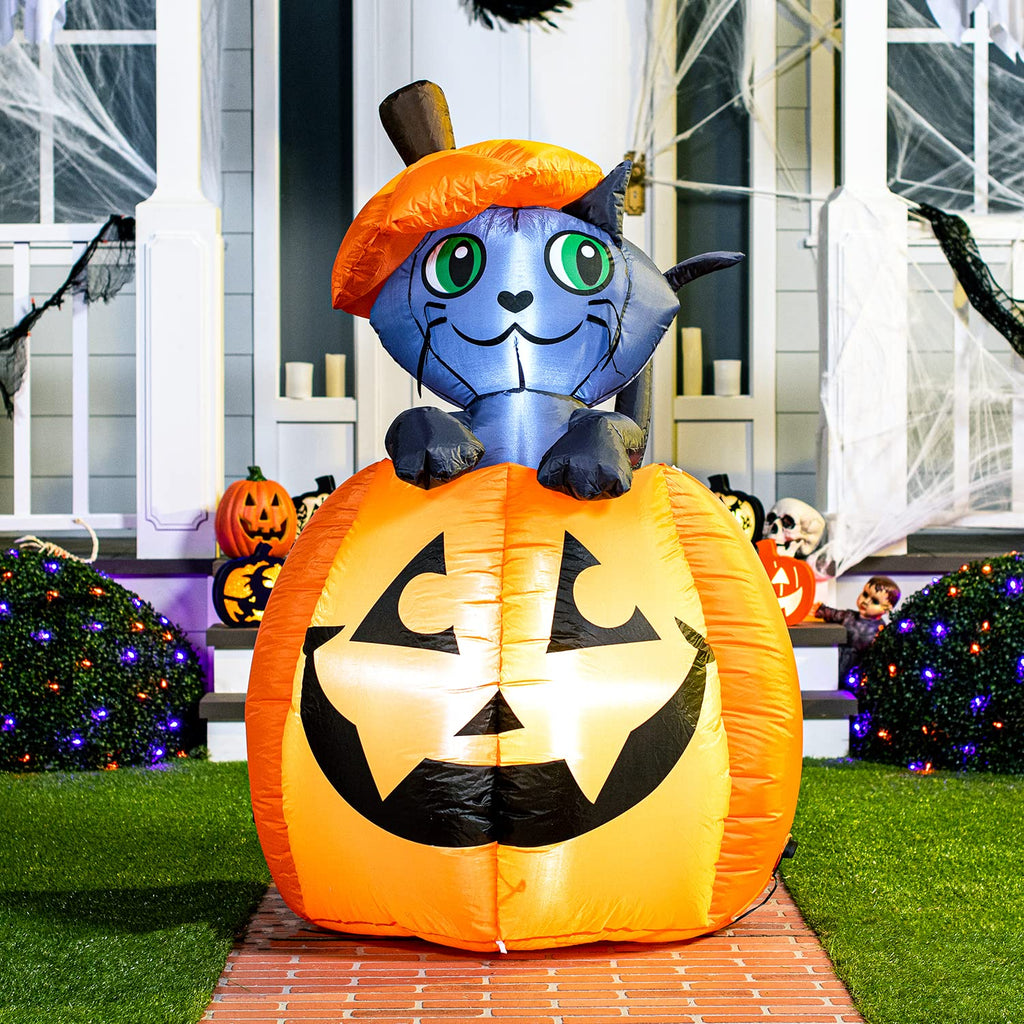5 FT Animated Pumpkin Inflatable with LEDs B265