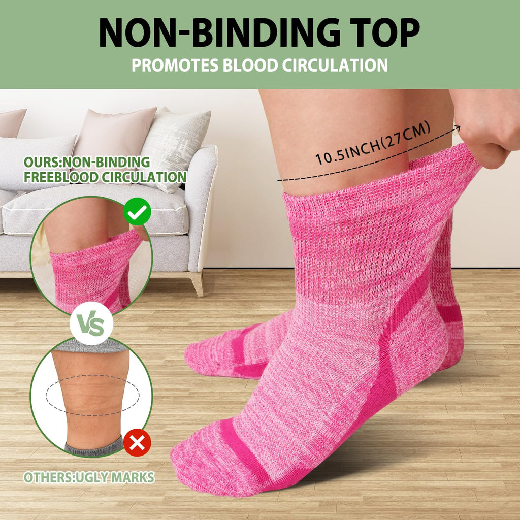 Bamboo Viscose Non-Binding Ankle Socks 5 Pairs H781