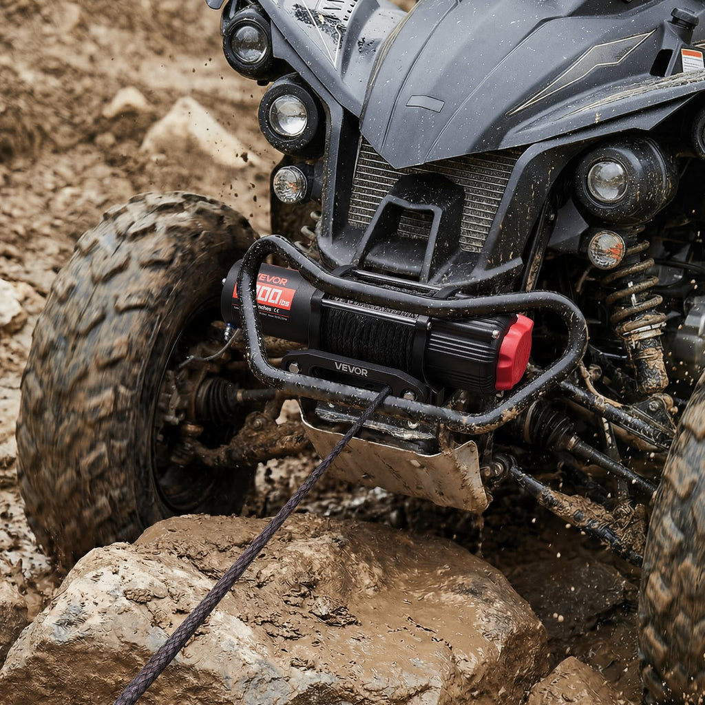 6000 lbs 12V Electric Winch with Synthetic Rope I486