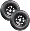 2-Pack Radial Trailer Tire Rim Assembly ST205/75R15 Load D 5 Lug R36795