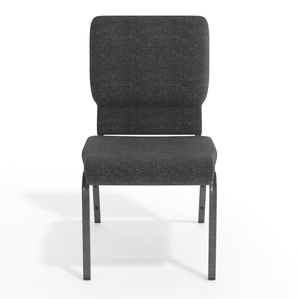 Dark Gray Fabric Stacking Church Chair 4 Pack D566014