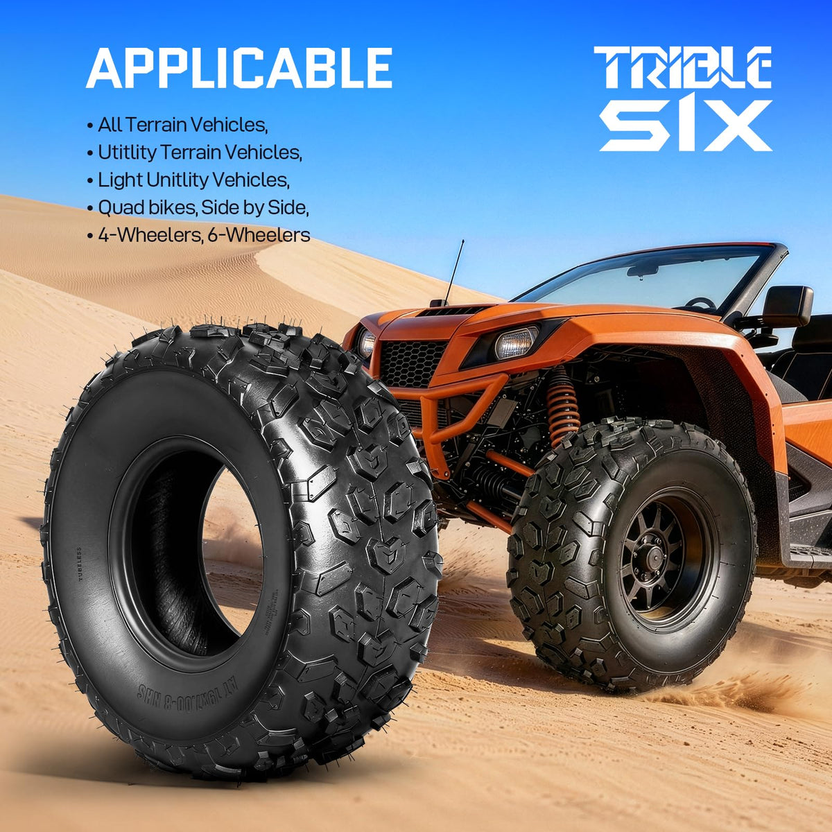 Set of 2 19x7-8 ATV/UTV Tires O873302