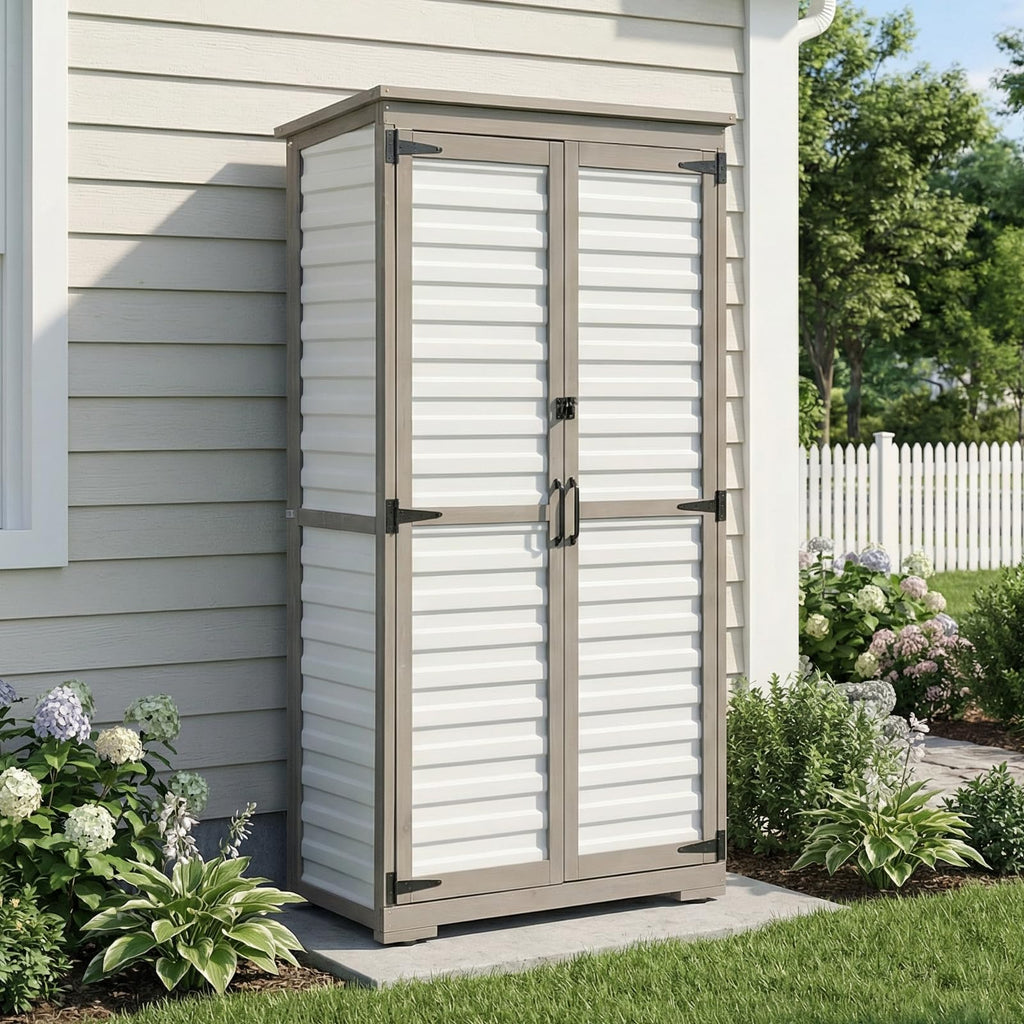 Outdoor Storage Cabinet with Adjustable Shelves S244